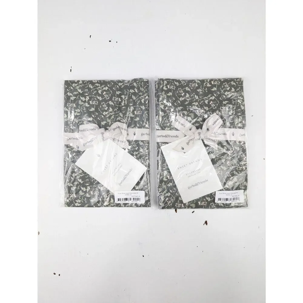 Garbo & Friends Adult/Twin 50cm x 60 cm Bedset & 2 Pillowcases - Floral Moss